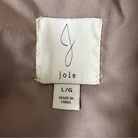 Joie Boyfriend Plaid Shacket Shirt Jacket Tan Size Large - Picture 9 of 10